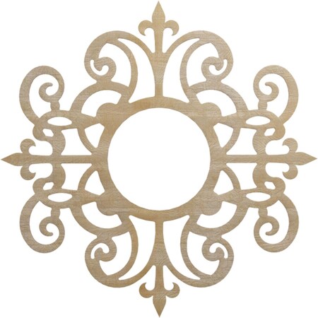 Ekena Millwork Dijon Wood Fretwork Pierced Ceiling Medallion, Birch, 40"OD x 13"ID x 3/8"T CMWP40X40X0375DIBI